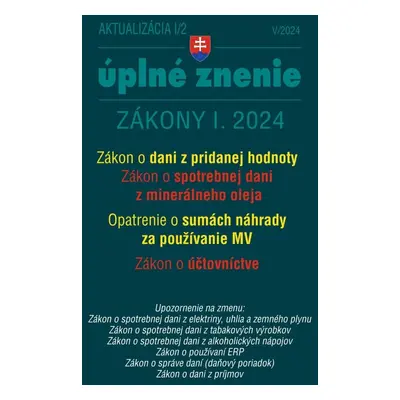 Aktualizácia I/2 2024 – daňové a účtovné zákony