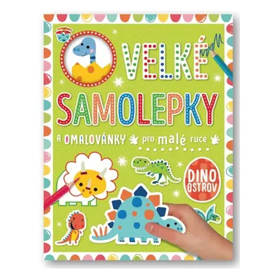 Velké samolepky a omalovánky pro malé ruce Dino ostrov