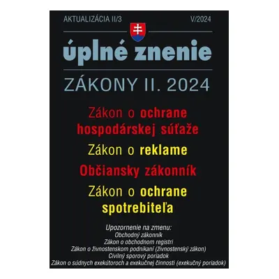 Aktualizácia II/3 2024 – Občiansky zákonník a ochrana spotrebiteľa