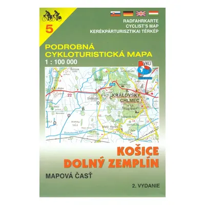 Podrobná cykloturistická mapa Košice, Dolný Zemplín (5)