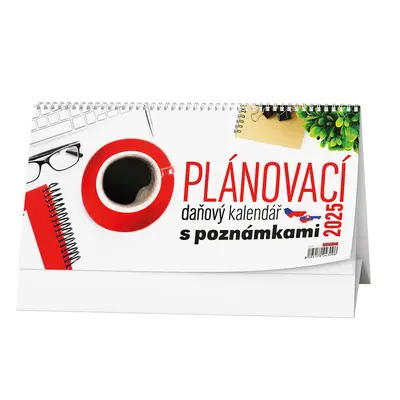 Plánovací daňový kalendář s poznámkami - stolní kalendář