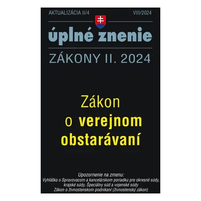 Aktualizácia II/4 2024 – Verejné obstarávanie