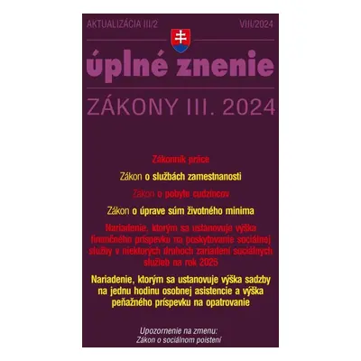 Aktualizácia III/2 2024 – Zákonník práce a zamestnávanie