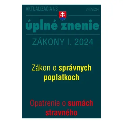 Aktualizácia I/3 2024 – daňové a účtovné zákony