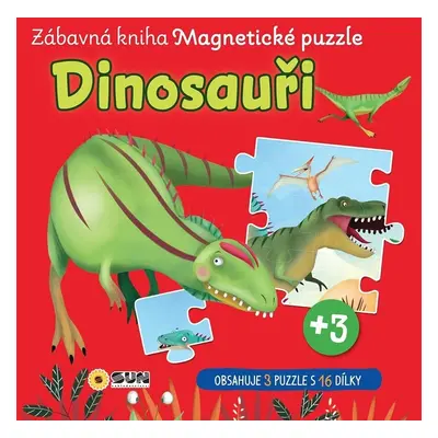 Dinosauři Zábavná kniha Magnetické puzzle