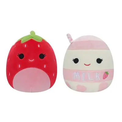 Squishmallows 2v1 jahoda Scarlet a jahodové mléko Amelie