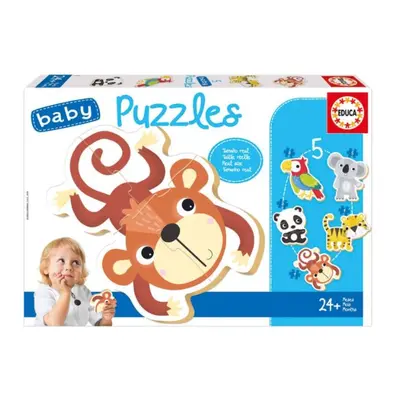 Baby puzzle Divoká zvěř 5v1 ((3-5 dílků))