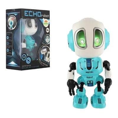 Robot ECHO opakující věty kovový modrý