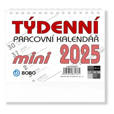 Pracovní kalendář 2025 Mini - stolní kalendář