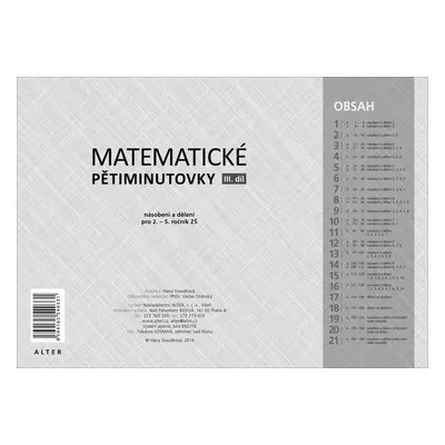 Matematické pětiminutovky 3. díl