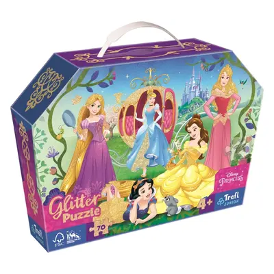 Třpytivé Glitter puzzle v kufříku Disney