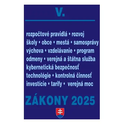 Zákony V/2025 – Štátna a verejná správa, školy a obce