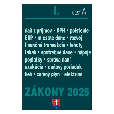 Zákony I A/2025 – daňové zákony