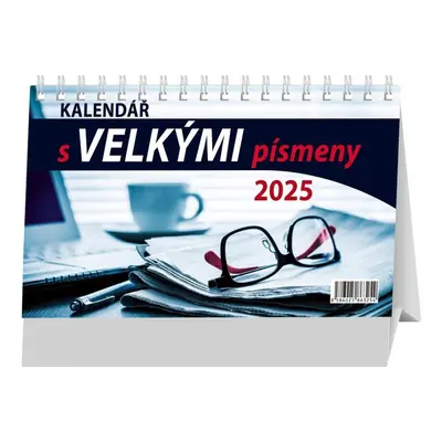 Kalendář s velkými písmeny 2025 - stolní kalendář