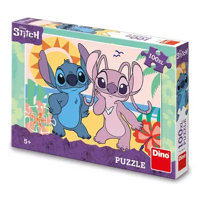 Puzzle 100XL Stitch na pláži