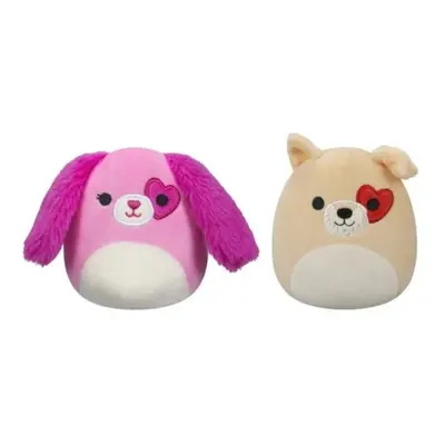 Squishmallows Růžový a světlý pes Sager a Cooper