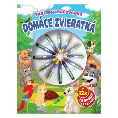 Domáce zvieratká Farebná omaľovanka