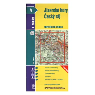 Jizerské hory, Ćeský ráj 1:100 000