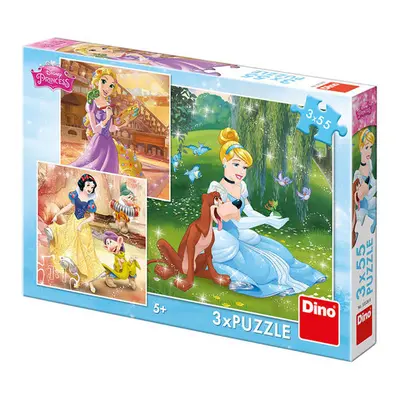 Puzzle 3x55 Princezny Volné odpoledne