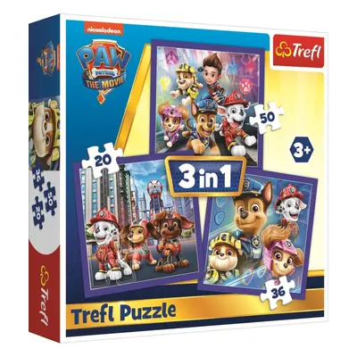 Puzzle Tlapková patrola: Připraveni do akce 3v1 (20,36,50 dílků)