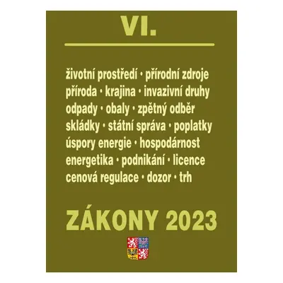 Zákony VI 2023 – Životní prostředí, Odpady, Obaly, Energie