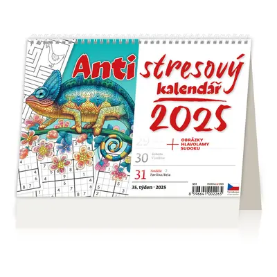 Antistresový kalendář 2025 - stolní kalendář