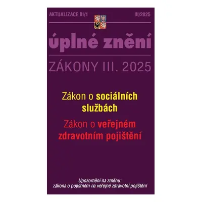 Aktualizace O sociálních službách, o veřejném zdravotním (III/1 2025)