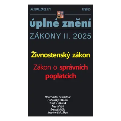 Aktualizace Živnostenský zákon (II/1 2025)