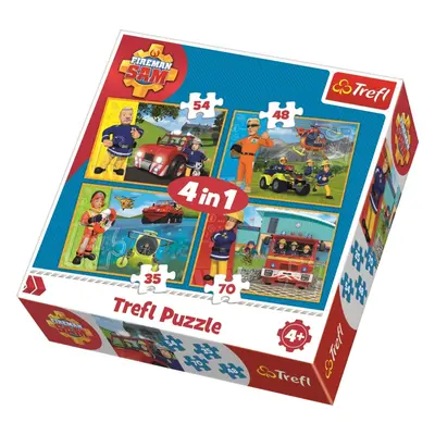 Puzzle Požárník Sam v akci 4v1