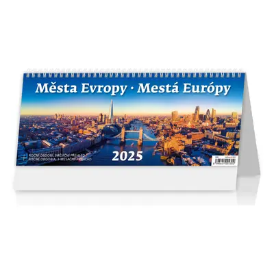 Města Evropy 2025 - stolní kalendář