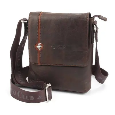 Taška crossbody kožená BHPC Explore M BH-383-25 hnědá 2 L