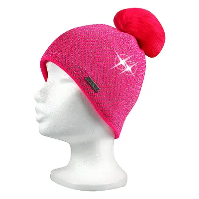 VOXX® pletené čepice Mokki magenta/stříbrná 1 ks 113963