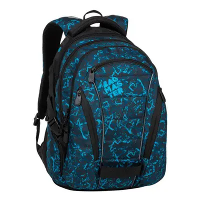 Bagmaster BAG 20 B studentský batoh - žíhaně modrý modrá 30 l 191506