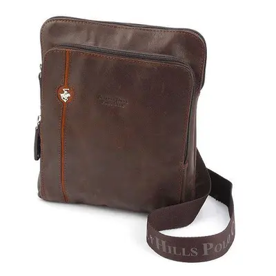 Taška crossbody kožená BHPC Explore L BH-381-25 hnědá 3 L