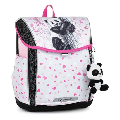 Bagmaster PRIM 23 B školní aktovka - panda růžová 20 l 220245