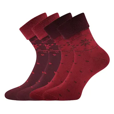 LONKA® ponožky Frotana red wine 2 pár 117863