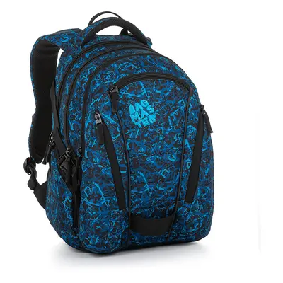 Bagmaster BAG 20 B studentský batoh - žíhaně modrý modrá 30 l 191506