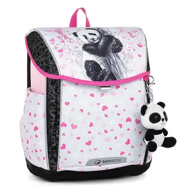 Bagmaster PRIM 23 B školní aktovka - panda růžová 20 l 220245