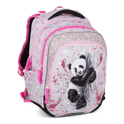 Bagmaster BETA 22 B školní batoh - panda růžová 23 l 220302