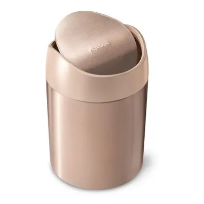 Simplehuman Mini can, 1,5 L, rose gold, balanced swing lid, lift - off lid mini odpadkový koš -