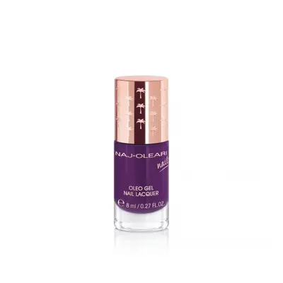 Naj-Oleari Oleo gel Nail Lacquer lak na nehty s gelovým efektem - 28 eggplant purple 8 ml