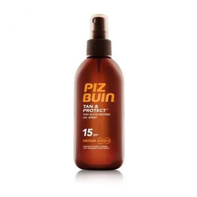 Piz Buin Tan Accelerating Oil Spray SPF 15 opalovací olej urychlující opalování SPF 15 150 ml