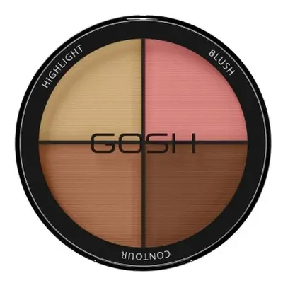 GOSH COPENHAGEN CONTOUR´N´STROBE KIT konturovací a rozjasňující paletka - 002 Medium