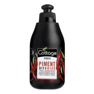 Cottage Shampoo-Shower Gel Wooded Pepper šampon a sprchový gel 3 v 1 chilli 250 ml