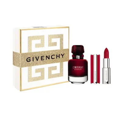 Givenchy L'Interdit Rouge dárkový set (EDP Rouge 50 ml + rtěnka odstín 37 3,4 g)