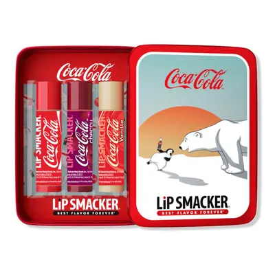 Lip Smacker Coca-Cola Polar Bear Trio Tin dárkové balení balzámů na rty 12 g