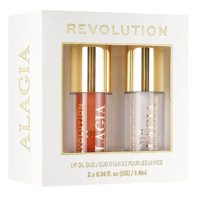 Revolution Alagia Juicy Duo Mini Lip Oil Duo Dominicana Glow & Sunburn sada lesků na rty 4 g