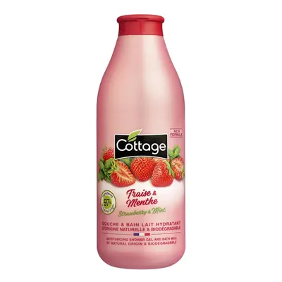 Cottage Moisturizing Shower Gel & Bath Milk - Strawberry & Mint sprchový gel a mléko do koupele 