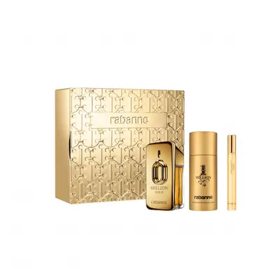 Rabanne Million Gold For Him dárková sada (parfémová voda 50 ml + deodorant 150 ml + cestovní sp