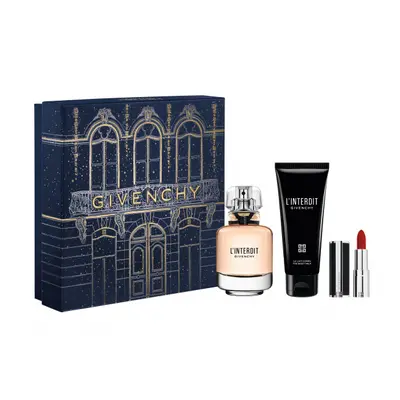 Givenchy L´INTERDIT EDP dárková sada (parfémová voda 50 ml + tělové mléko 75 ml + rtěnka Givench